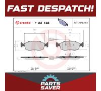 Brake Pads Set fits FIAT 500C 312 1.2 Front 2015 on 169A4.000 Brembo 77365729