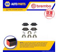 Brake Pads Set fits FIAT 500L 1.3D Rear 2012 on Brembo 0000077366456 77366456