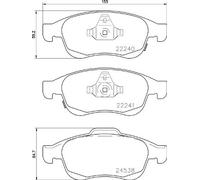 Brake Pads Set fits FIAT 500X 334 1.6D Front 2014 on Brembo 0000077367213 New