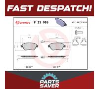 Brake Pads Set fits FIAT DOBLO 223AXA1A 1.2 Front 2001 on 223A5.000 Brembo New