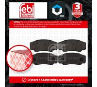 Brake Pads Set fits CITROEN RELAY 230L, 244 2.0D Rear 01 to 06 E172357 Febi New