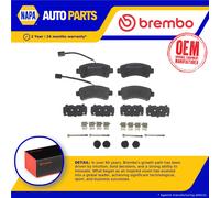 Brake Pads Set fits FIAT DUCATO 250 2.2D Rear 2006 on Brembo 77367094 77368453