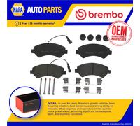 Brake Pads Set fits FIAT DUCATO 250 3.0 Front 2009 on Brembo 77367093 Quality