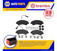 Brake Pads Set fits FIAT DUCATO 250 3.0D Front 2006 on Brembo 155253629 Quality