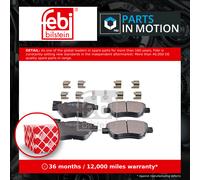Brake Pads Set fits PEUGEOT BIPPER 1.3D Front 2010 on 1609253280 1617283380 Febi