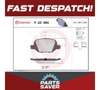 Brake Pads Set fits FIAT PANDA 1.3D Rear 2003 on Brembo 71752988 71770084 New