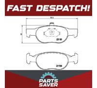 Brake Pads Set fits FIAT PUNTO 176, 188 1.2 Front 97 to 06 Manual Transmission