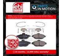 Febi Bilstein 16225 Disc Brake Brake Pad Set Fits Peugeot Expert 2.0 HDI '96-'06