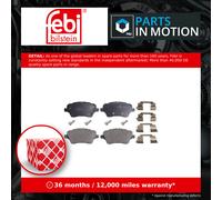 Brake Pads Set fits FORD TRANSIT COURIER 1.5D Front 2014 on 1751951 1765066 Febi