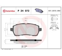 Brake Pads Set fits FORD FIESTA Mk6 1.4 Front 2008 on Brembo 1550219 8V5Z2001B