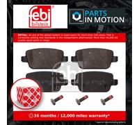 FEBI BILSTEIN BRAKE PAD SET, DISC BRAKE REAR FORD FORD AUSTRALIA LAND ROVER VOLV