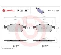 Brake Pads Set fits FORD KA 1.2 Front 2016 on Brembo 1775091 BV6Z2001C CV6Z2001B