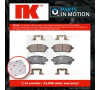 NK Front Brake Pad Set for Ford Fiesta EcoBoost 100 1.0 Jan 2013 to Jan 2017