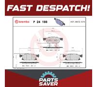 Brake Pads Set fits FORD KUGA Mk3 2.5 Front 2019 on BGDA Brembo 1884555 2268042