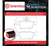 Brake Pads Set fits FORD MONDEO Mk5 2.5 Rear 2015 on S7CB Brembo 2018449 5181857