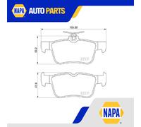 Brake Pads Set fits FORD MONDEO Mk5 2.5 Rear 2015 on S7CB Brembo 2018449 5181857
