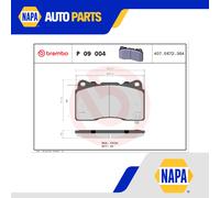 Brake Pads Set fits FORD MUSTANG 5.8 Front 2012 on 99Z Brembo 7R3Z2001A BRF1436