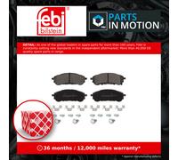 Brake Pads Set fits FORD RANGER TKE 2.0D Rear 2018 on 2230083 Febi Quality New