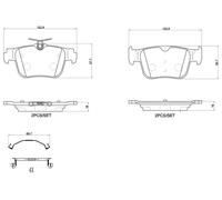 Brake Pads Set fits FORD TOURNEO CONNECT 1.5 Rear 2022 on DPBC Brembo 2614214