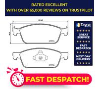 Brake Pads Set fits FORD TOURNEO CONNECT V408 1.0 Front 2013 on Brembo 1882108