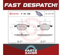 Brake Pads Set fits FORD TOURNEO CONNECT V408 TDCi 1.6D Front 2013 on Brembo New