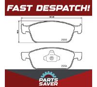 Brake Pads Set fits FORD TRANSIT CONNECT 1.6D Front 2013 on Brembo 1882108 New