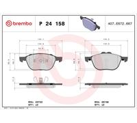 Brake Pads Set fits FORD TRANSIT CONNECT V408 1.6 Front 2013 on JQGA Brembo New