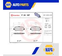 Brake Pads Set fits FORD TRANSIT CUSTOM V362 1.0 Rear 2020 on M1FA Brembo New