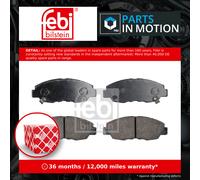 Brake Pads Set Front 16296 Febi 06450S82A00 45022SM4A00 45022SM4A01 45022SM4G00