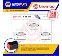 Brake Pads Set fits HONDA CIVIC 1.3 Front 03 to 12 Brembo 06450S5AE50 Quality