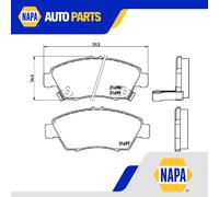 Brake Pads Set fits HONDA CIVIC 1.5 Front 91 to 96 Brembo 06450S2G000 Quality