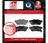 Brake Pads Set Rear 16301 Febi 06022SP8000 H43022SR2040 06430SAAE50 06430SAAJ50