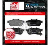 Brake Pads Set fits HONDA CIVIC 1.6 Rear 91 to 01 06022SP8000 H43022SR2040 Febi
