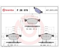 BREMBO P 28 076 Brake Pads