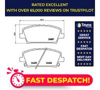 Brake Pads Set fits HONDA CIVIC FK1, Mk8 1.4 Front 05 to 11 Brembo 45022SMGE00