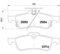 Brake Pads Set fits HONDA CIVIC FK2 TypeR 2.0 Rear 15 to 16 K20C1 Brembo Quality