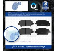 Brake Pads Set fits HONDA CIVIC Mk8 1.8 Front 05 to 12 Blue Print 45022SMGE00