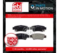 Brake Pads Set Rear 16805 Febi 43022SWWG00 43022SWWG01 43022SWWG02 43022SWWG03