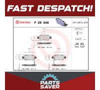 Brake Pads Set fits HONDA CR-V Mk4 RE6 1.6D Rear 2013 on Brembo 43022SWWG00 New