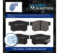 Rear Brake Pads Accord Set Kit Fits Honda 43022-SP0-E03 Blue Print ADH24247