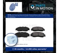 Brake Pads Set fits HONDA PRELUDE 2.2 Front 96 to 01 Blue Print 06450SOKJ11 New