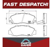 Brake Pads Set fits HONDA PRELUDE Mk4 BB2 2.3 Front 92 to 96 H23A2 Brembo New