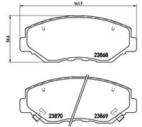 Brake Pads Set fits HONDA STEPWGN DBA-RK 2.0 Front 09 to 15 R20A1 Brembo Quality