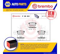 Brake Pads Set fits HONDA STEPWGN DBA-RK 2.0 Rear 09 to 15 R20A1 Brembo Quality