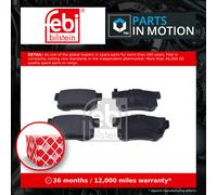 FEBI BILSTEIN BRAKE PAD SET, DISC BRAKE REAR FIAT HONDA MG ROVER SUZUKI 600 ACCO