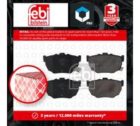 Brake Pads Set fits HYUNDAI COUPE GK 1.6 Rear 02 to 09 G4ED AY060NS903 Febi New