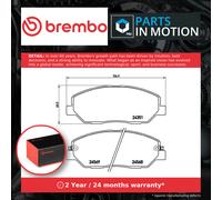 Brake Pads Set fits HYUNDAI GENESIS BH 3.8 Front 11 to 14 G6DJ Brembo 581010WA00