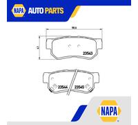 Brake Pads Set fits HYUNDAI GRANDEUR TG 2.2D Rear 06 to 10 D4EB Brembo Quality