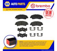 Brake Pads Set fits HYUNDAI i10 AC3 1.2 Front 2013 on Brembo 58101B4A00 Quality