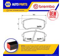 Brake Pads Set fits HYUNDAI i10 PA 1.0 Rear 11 to 17 G3LA Brembo 583020XA00 New